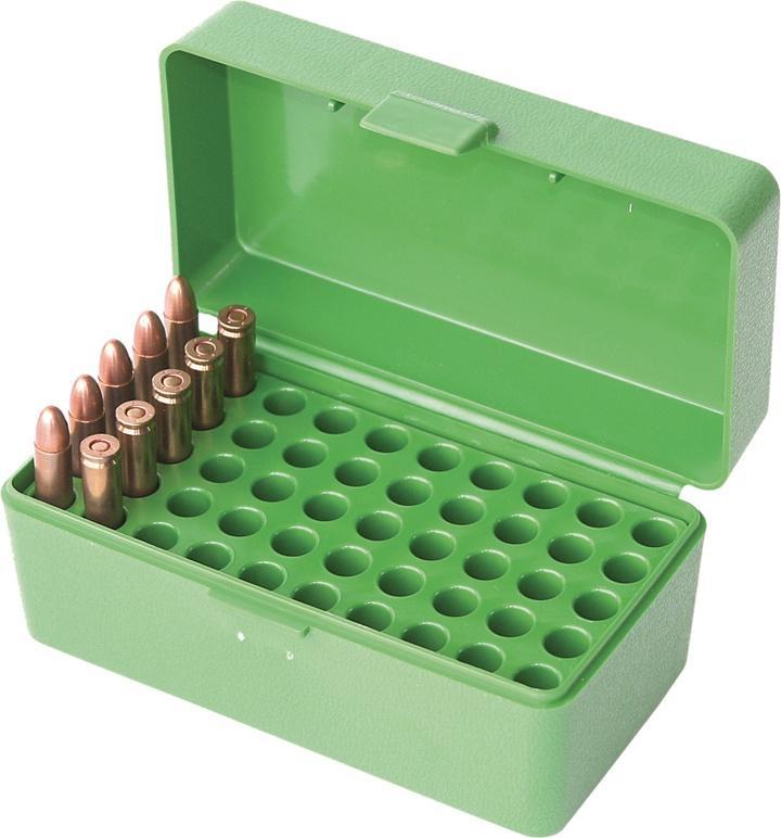 MTM Ammo Boxes MTM Case-Gard Flip Top Green Ammo Box for 22 Hornet 50/ct Capacity