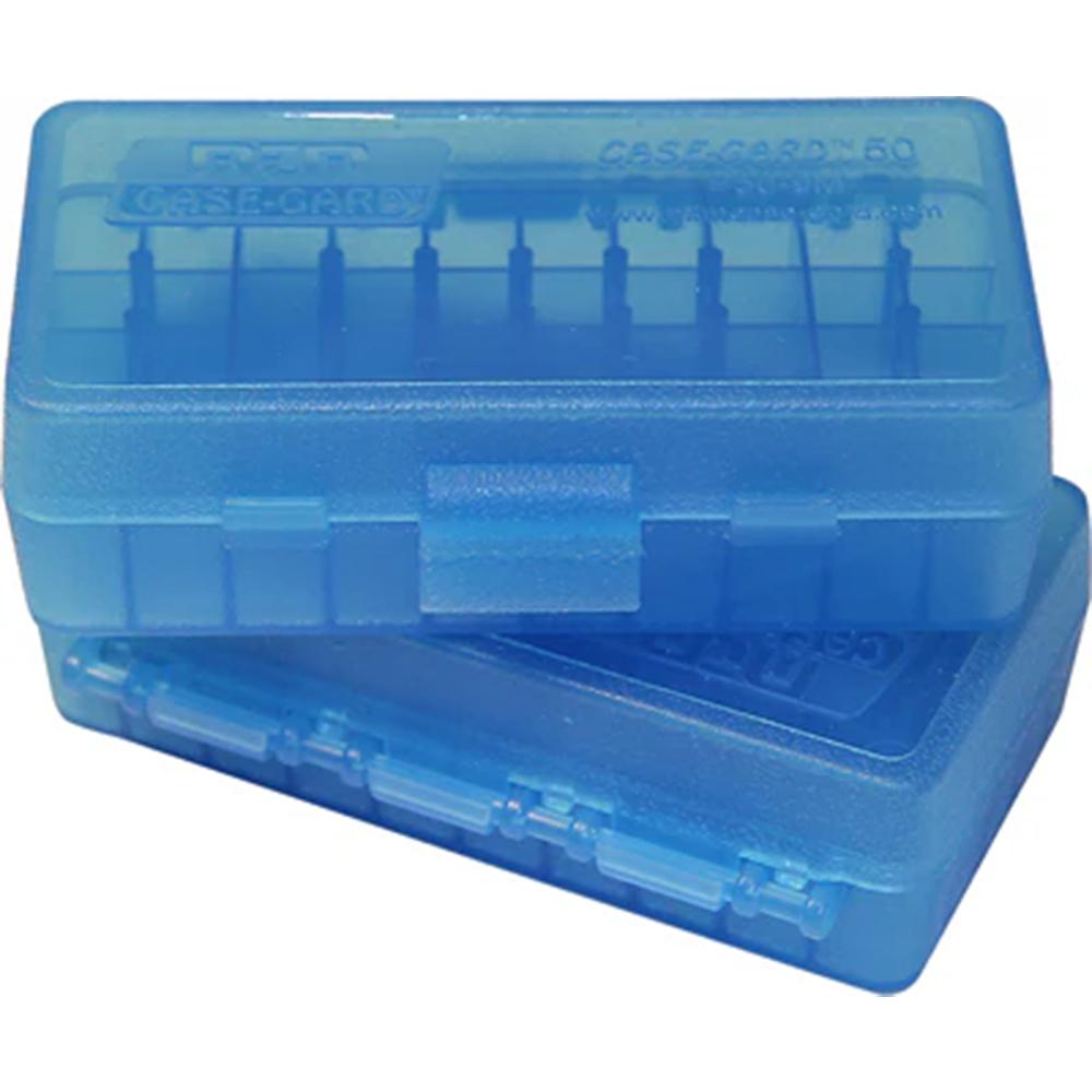 MTM Ammo Boxes MTM Ammo Box for 40/10mm/.45 ACP 50 Rounds Clear Blue