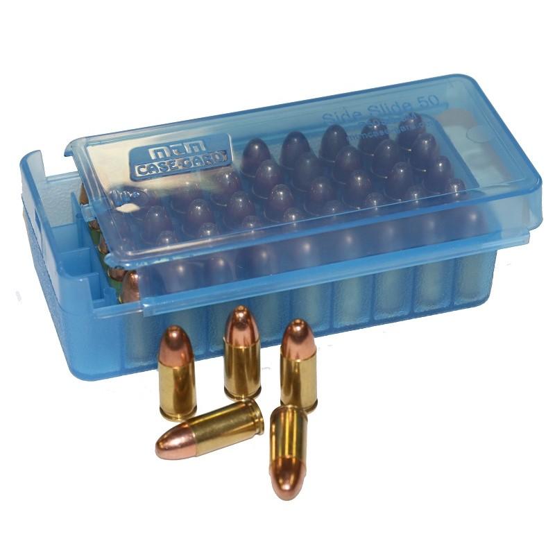 MTM Ammo Boxes MTM Side Slide Handgun Ammo Box 45 ACP Clear Blue