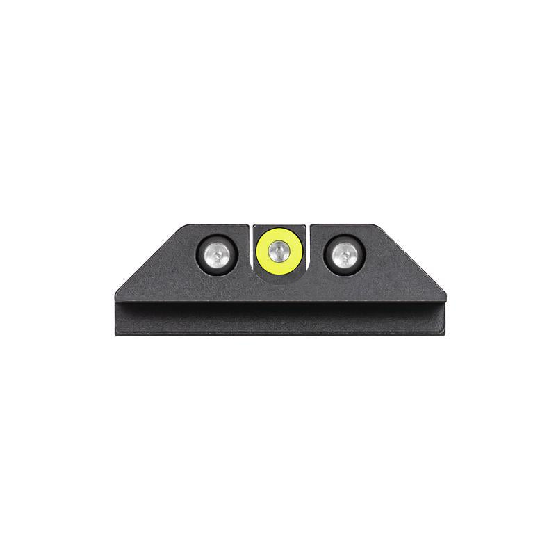 Night Fision LLC Night Sights Night Fision LLC Night Fision Tritium Night Sight Set Yellow Front Black U-Notch Back for Glock
