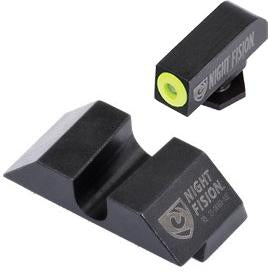 Night Fision LLC Night Sights Night Fision LLC Perfect Dot NS Set With Yellow Front Dot + U Blank Rear for Glock 17-39