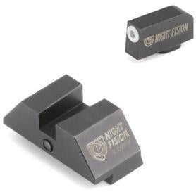 Night Fision LLC Night Sights Night Fision LLC Night Fision Perfect Dot Official Student of the Gun Accur8 Night Sights With Wht Frnt+Blk Sq for Glock 17-39