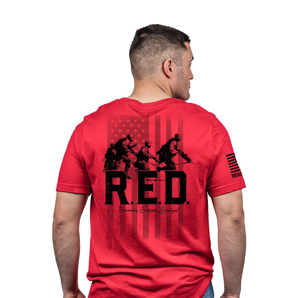 Nine Line Apparel Short Sleeve Shirts|Clothing & Footwear Nine Line Apparel Nine Line Remember Everyone Deployed Short Sleeve Shirt Red M