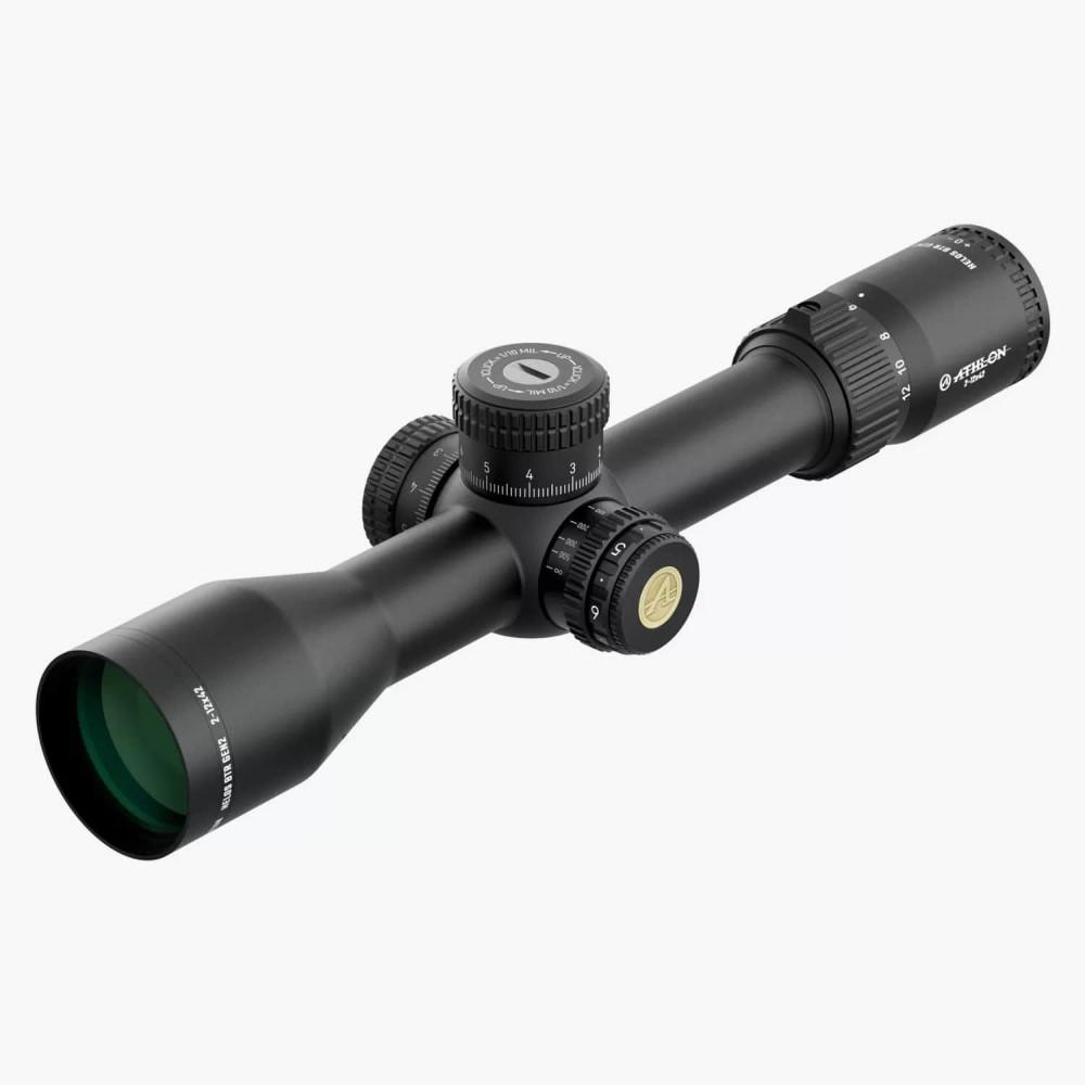 Athlon Optics Centerfire Scopes Athlon Optics Athlon Helos BTR GEN2 Rifle Scope 2-12x42 30mm FFP AHMR2 IR MIL Illum. Black