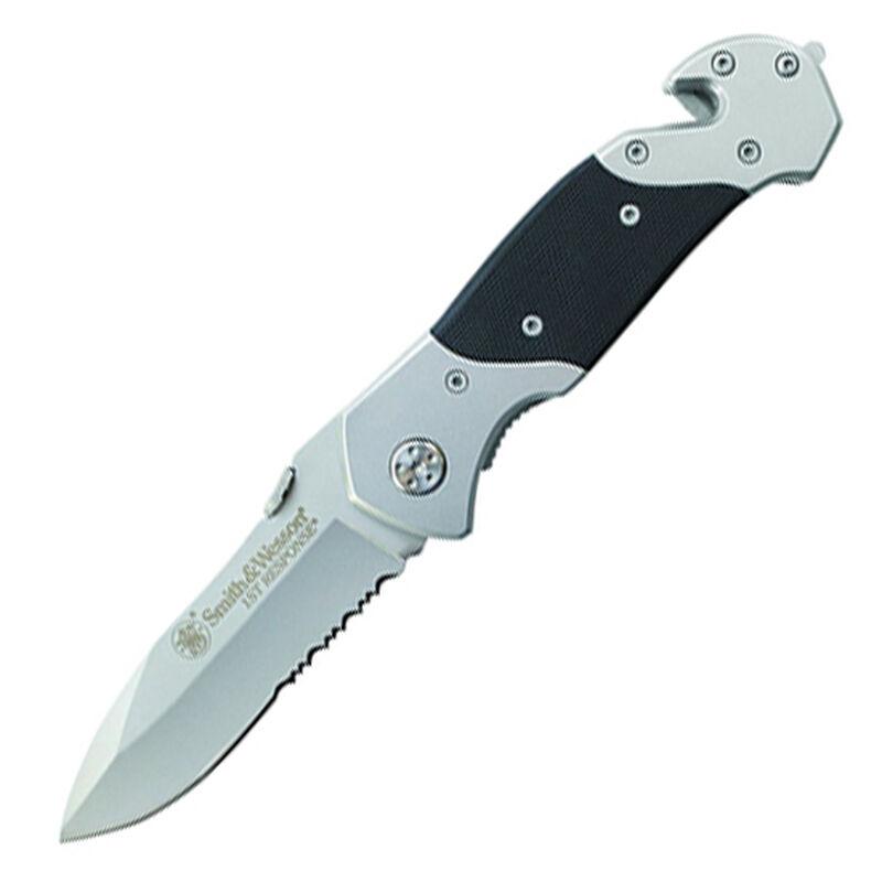 Battenfeld Knives Knives & Edged Tools|Knives & Edged Tools Battenfeld Knives Smith & Wesson First Responder Folding Knife 3-3/10" Serrated Drop Point Blade Black Silver