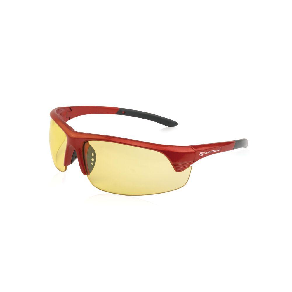 AOB Hunting Eyewear|Safety Glasses|Shooting Glasses AOB Smith & Wesson Corporal Shooting Glasses Half Frame Red with Amber Lens