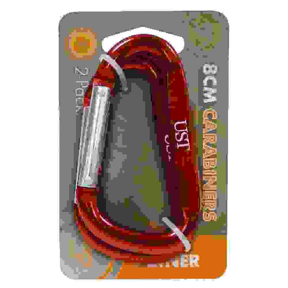 AOB Camp Tools AOB Ultimate Survival Carabiner 8cm 2-pk PDQ 12-ct Assorted Colors