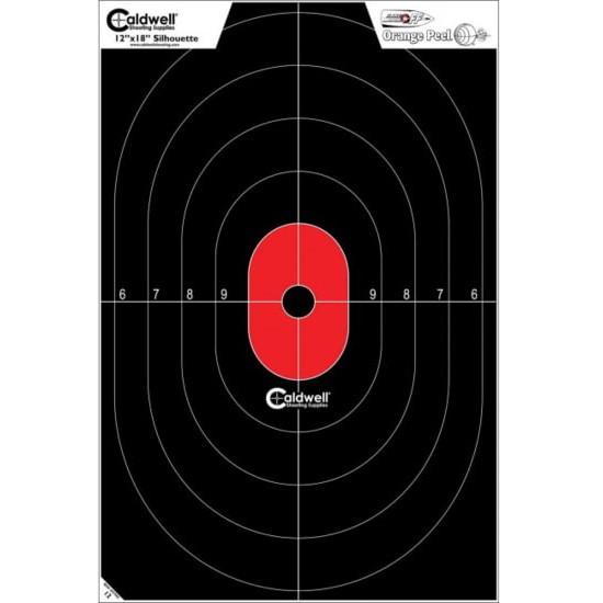 AOB Paper Targets AOB Caldwell SiLeft Handouette Center Mass Target Orange and Black 8 Pack