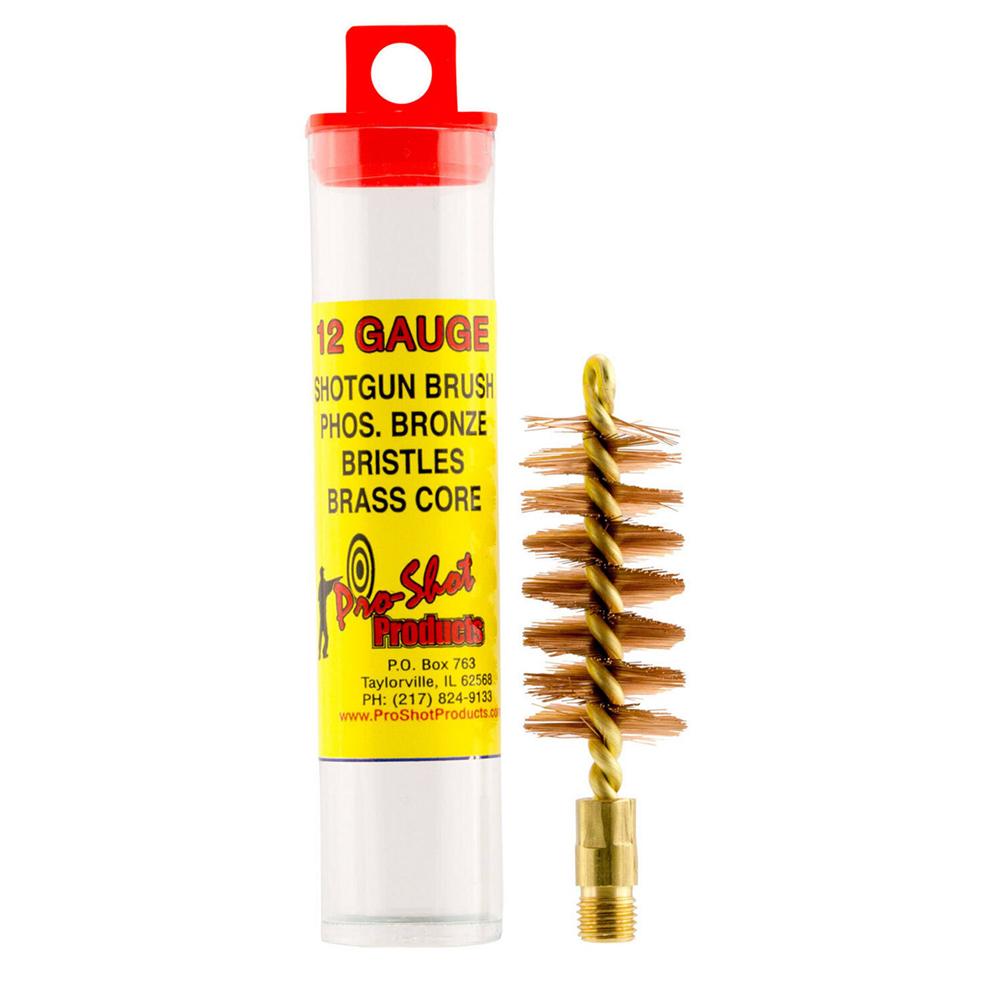 Pro-Shot Products Cleaning Brushes Mops and Swabs Pro-Shot Products Pro-Shot Phosphorus Bronze Bristles/Brass Core Shotgun Bore Brush (5/16-27 Thread) 12 ga