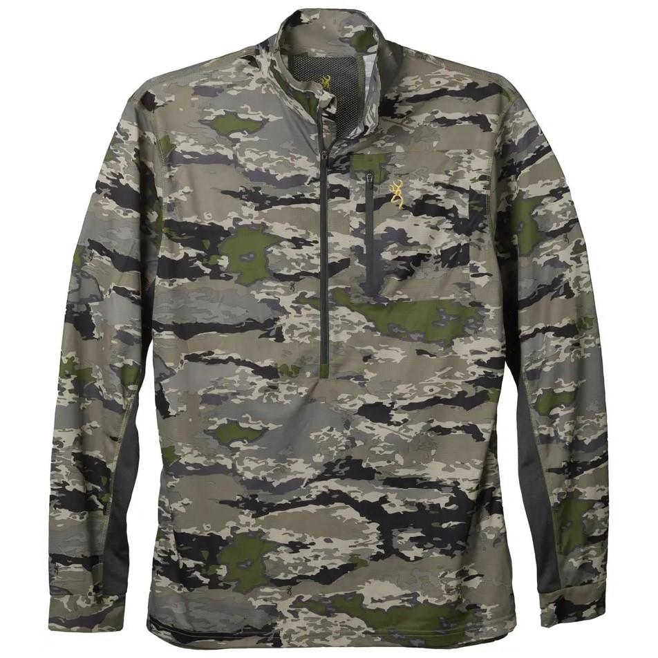 Browning Long Sleeve Shirts|Clothing & Footwear Browning Early Season 3/4 Zip Shirt Ovix M