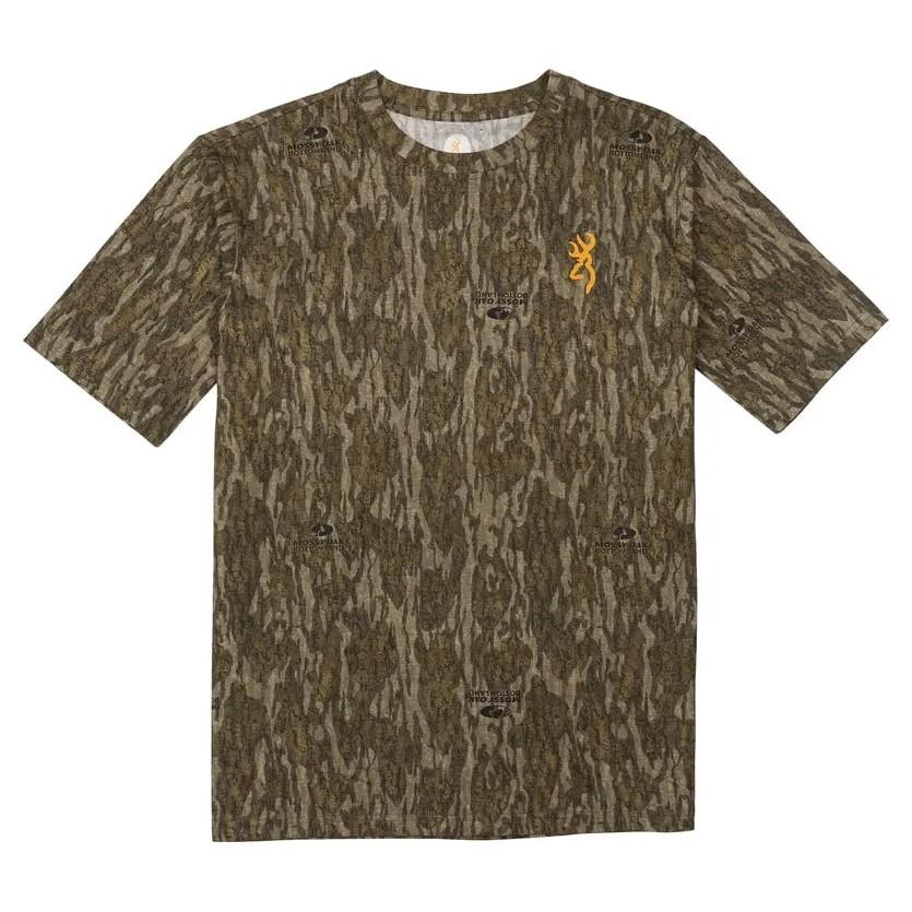 Browning Short Sleeve Shirts Browning Wasatch Short Sleeve T-Shirt Mossy Oak Bottomland 2XL