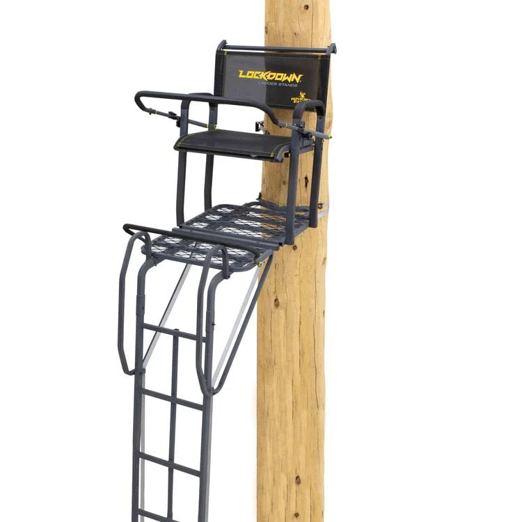 Ardisam (River's Edge/ Barronett Blinds) Ladder Treestands Ardisam (River's Edge/ Barronett Blinds) River's Edge Lockdown Ladder Treestand Wide 21 ft