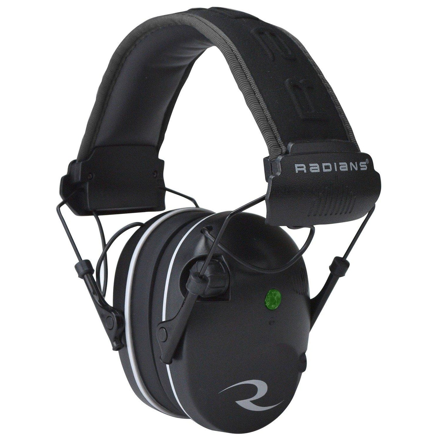 Radians Ear Muffs Radians Radians Dual Microphone Electronic Earmuff 3.5mm Stereo Jack 23dB Black Grey