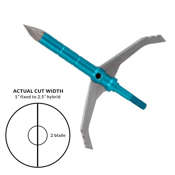 Rock Ridge Outdoors Broadheads Field & Specialty Points|Hunting Rock Ridge Outdoors Dead Ringer Great White Broadhead 100/125 Grain 2.5" Cut Blue