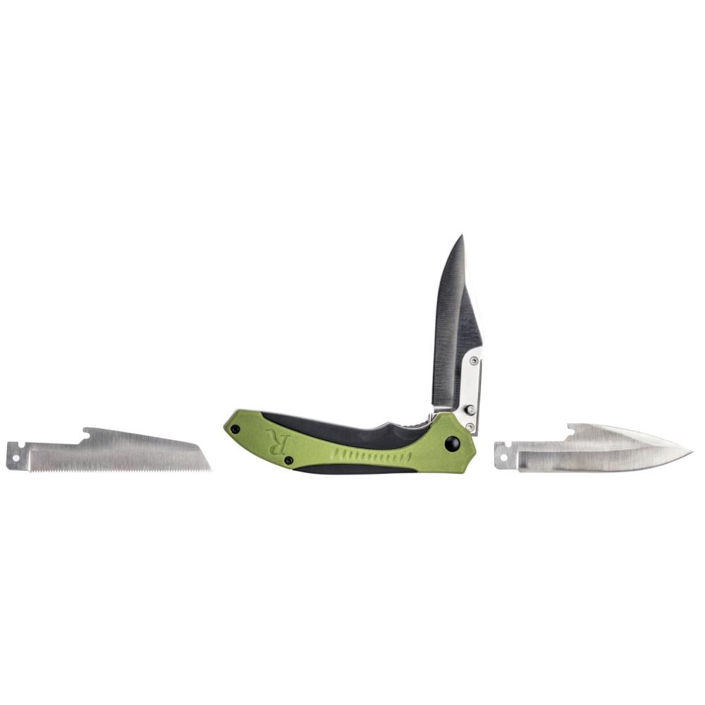 Remington Knives & Edged Tools|Knives & Edged Tools Remington Remington RXB Liner Lock Folding Knife 4-1/2" Multi Blade Green and Black