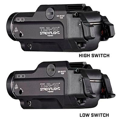 Streamlight Handgun Lights Streamlight Streamlight TLR-10 Gun Light with Red Laser and Rear Switch Options 1000 Lumens
