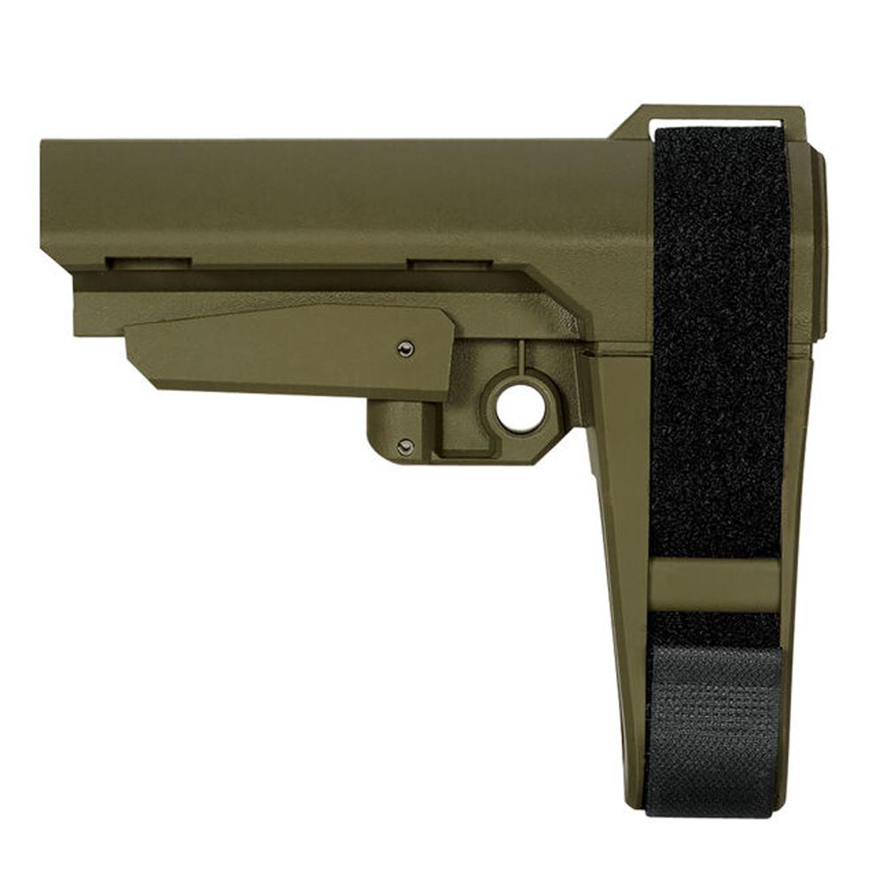SB Tactical Chassis & Stocks SB Tactical SB Tactical SBA3 5-Position Adjustable Stabilizing Brace OD Green