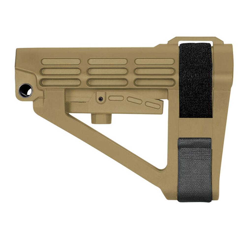 SB Tactical Chassis & Stocks SB Tactical SB Tactical SBA4 5-Postion Adjustable Brace for AR-15 - FDE