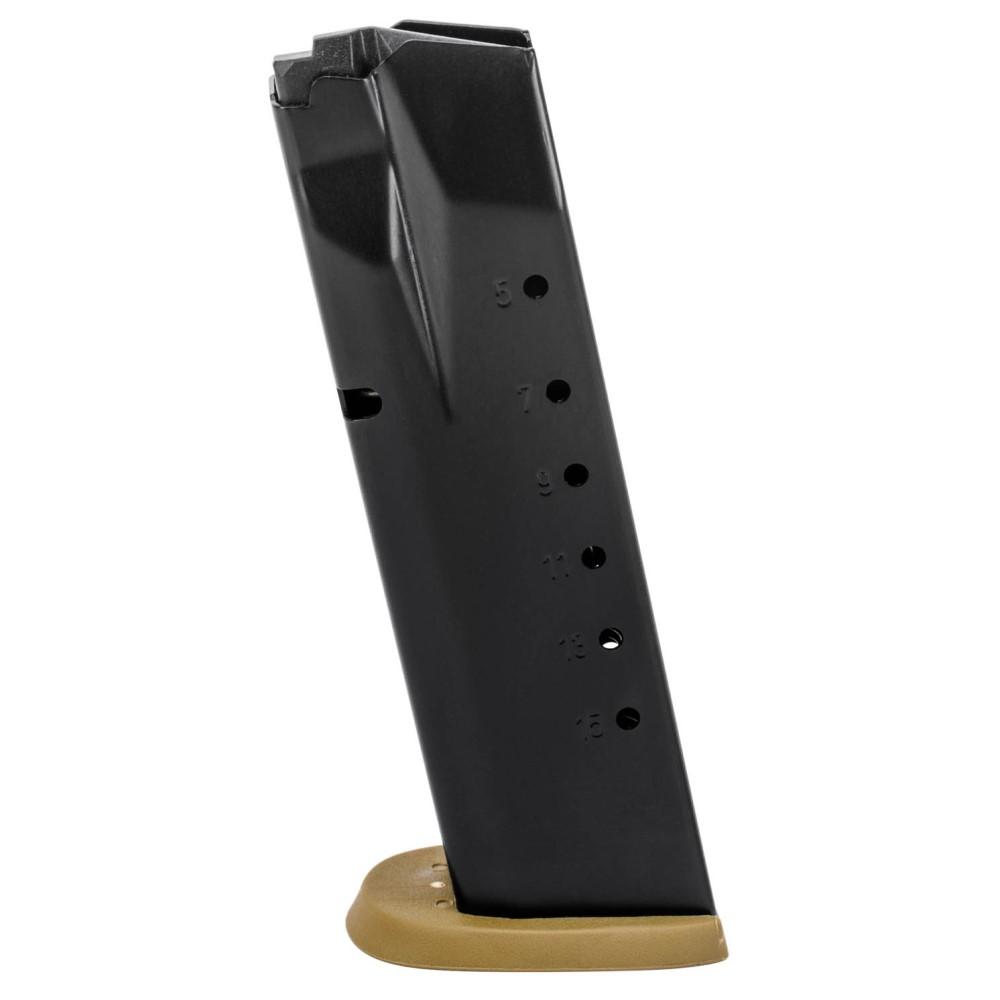 Smith & Wesson Handgun Magazines Smith & Wesson Smith & Wesson Steel M&P40 M2.0 Handgun Magazine Black w FDE Base 40 S&W 15/rd