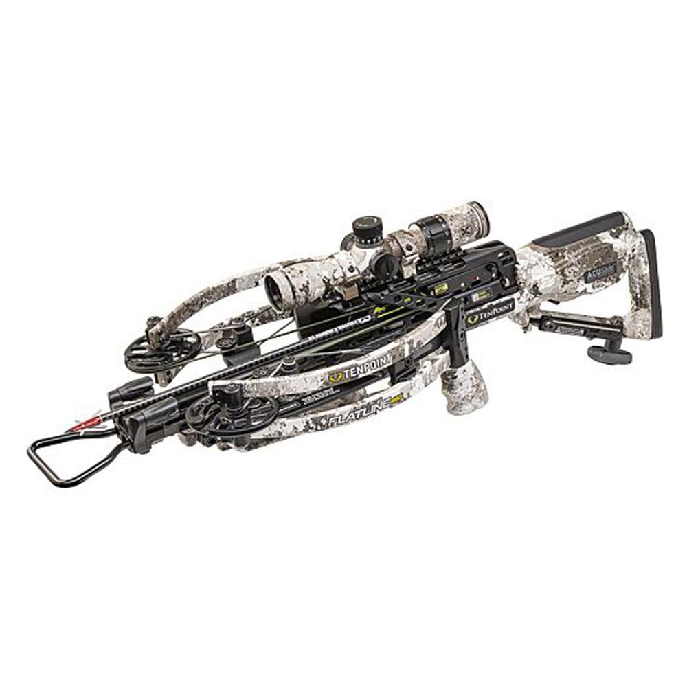 Tenpoint Crossbow Technologies Crossbows Tenpoint Crossbow Technologies Tenpoint Flatline 460 ACUslide Crossbow 460fps EVO-X Elite Camo Scope