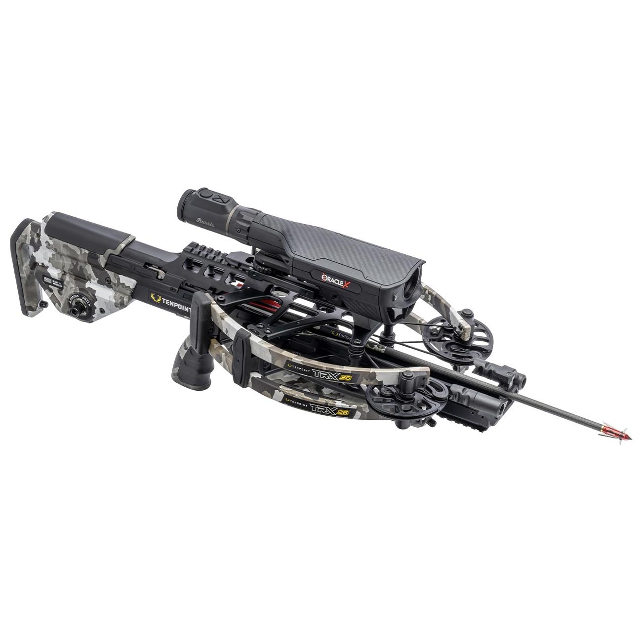 Tenpoint Crossbow Technologies Crossbows Tenpoint Crossbow Technologies Tenpoint TRX 26 Reverse Draw Crossbow Oracle ACUslide MAXX Burris Oracle Scope