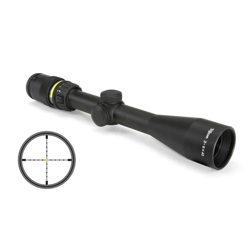Trijicon Optics|Centerfire Scopes Trijicon Trijicon Accupoint Rifle Scope 3-9x40mm Mil-Dot Crosshair With Amber Dot Reticle 33.8-11.3' FOV 3.6-3.2" ER Matte