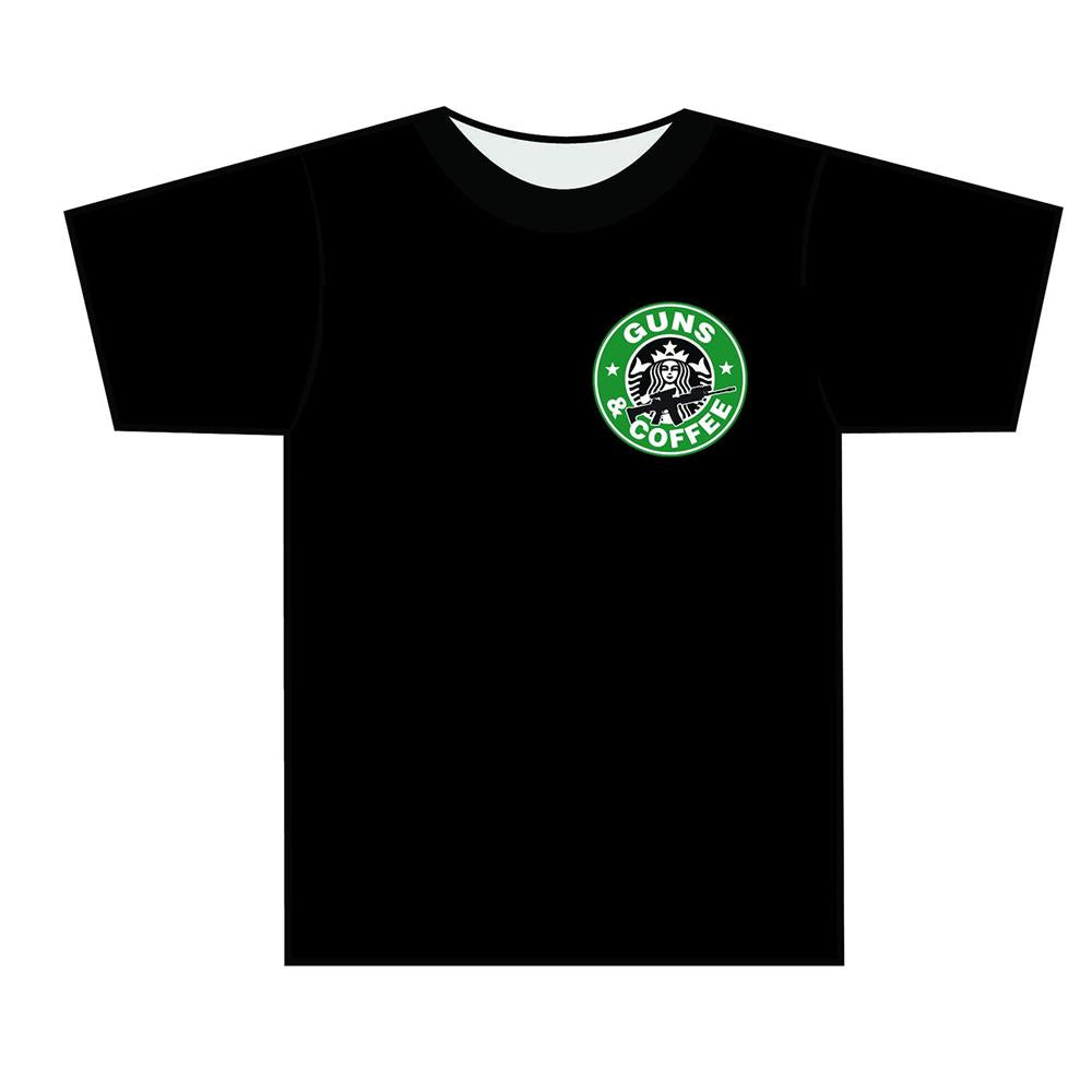 Tuff Products Short Sleeve Shirts Tuff Products Tuff Products Guns and Coffee Short Sleeve Shirt Black 2XL