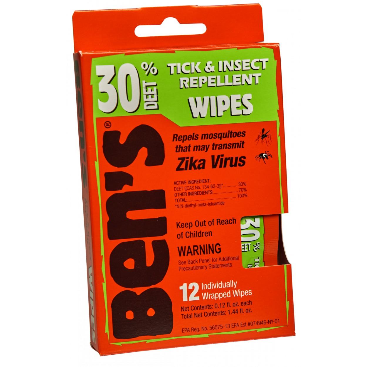 Adventure Ready Brands Insect Repellants Adventure Ready Brands Ready Brands Ben's 30% DEET Wipes - 12/ct