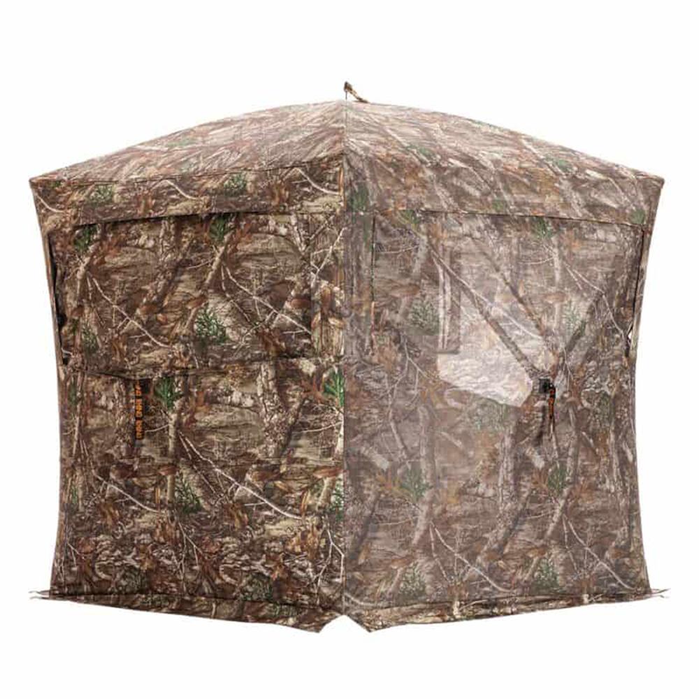 Rhino Blinds Ground Blinds Rhino Blinds Right Handino 180 Pro FD Blind with Full Door Realtree Edge