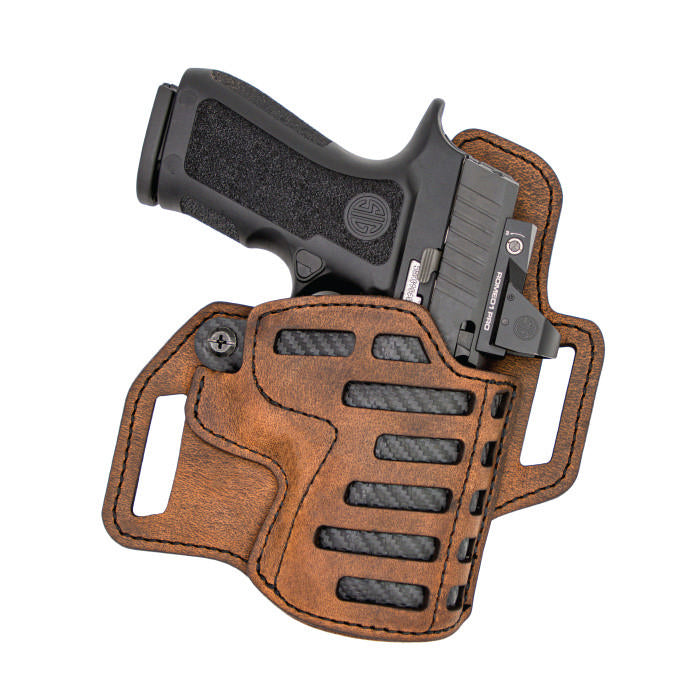 Versacarry By Sitzco Llc. Gun Holsters Versacarry By Sitzco Llc. Versacarry Compound OWB Holster Size 3 Brown Right Hand