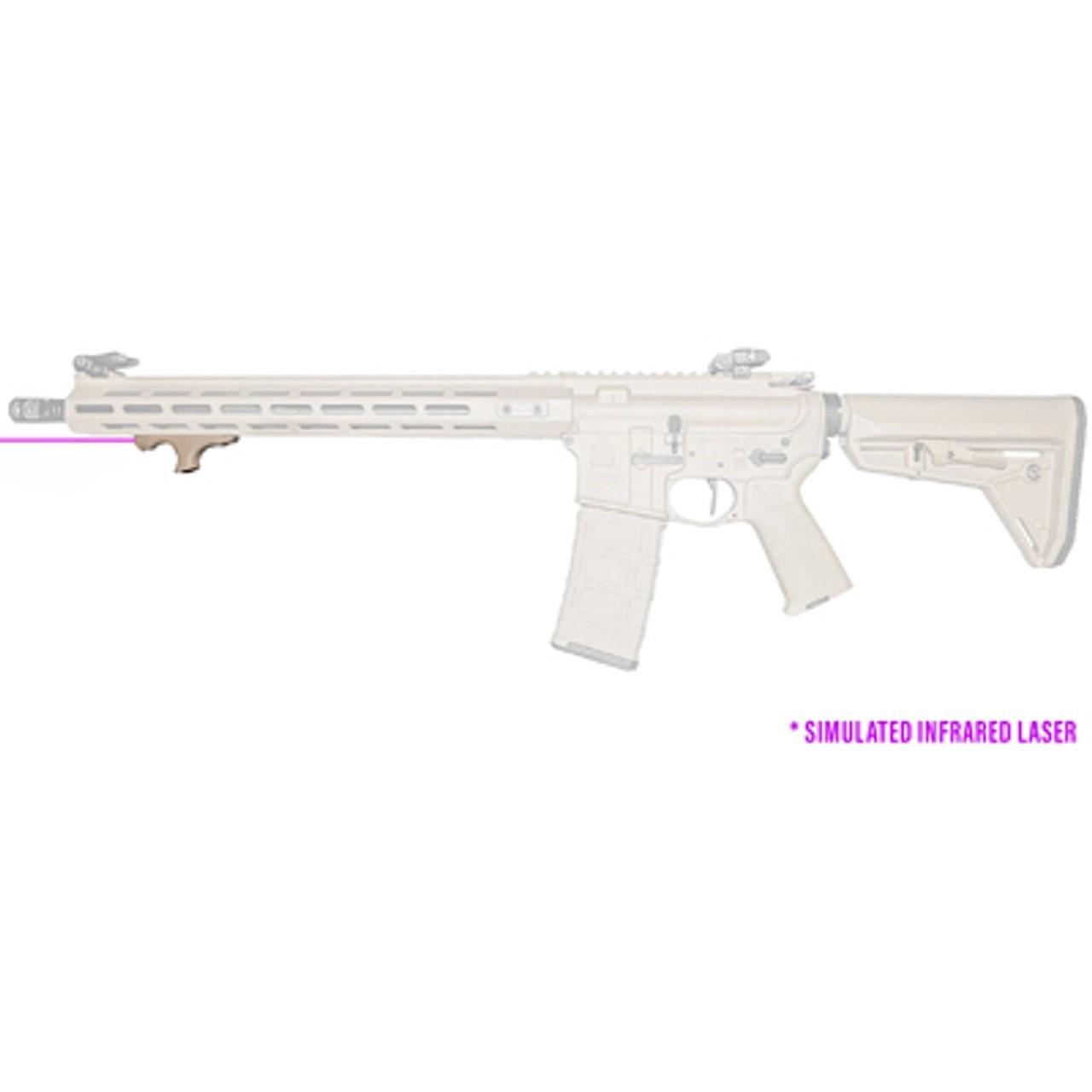 Viridian Green Laser Optics|Laser Sights Viridian Green Laser Viridian HS1 Hand Stop with Infrared Laser FDE with Picatinny Adapter