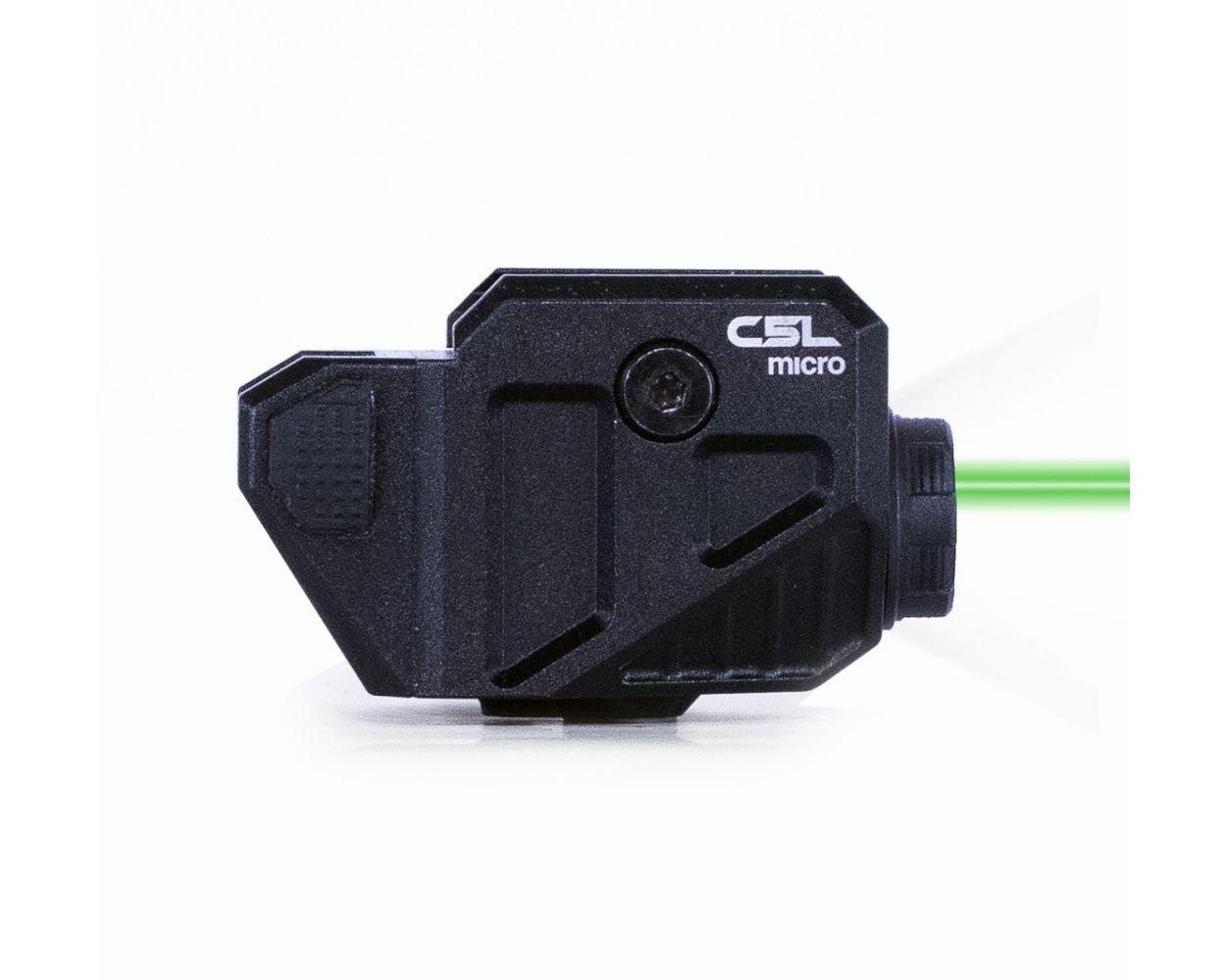 Viridian Green Laser Handgun Lights Viridian Green Laser Viridian C5L Micro Universal Green Laser and 550 Lumen Tactical Light w SAFECharge