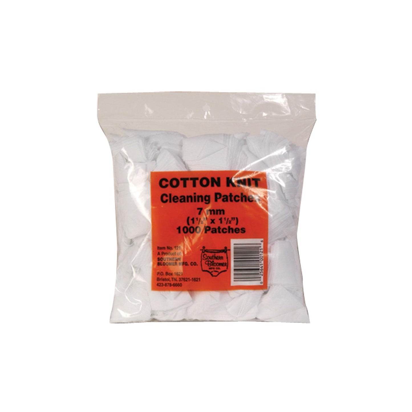 Southern Bloomer Mfg. Co. Gun Cleaning Jags Patch Holders & Patches Southern Bloomer Mfg. Co. Southern Bloomer 7mm Cleaning Patches 1000/Pack