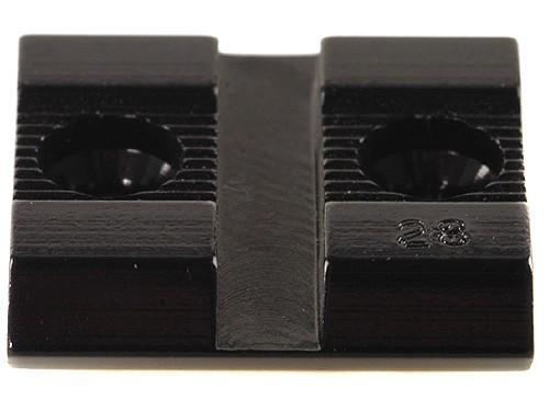 Weaver Bases & Mounts by Gun Make & Model Weaver Weaver Standard Top Mount Aluminum Scope Base - Gloss Black - #28 - FRONT/REAR Scope Base on Select Models