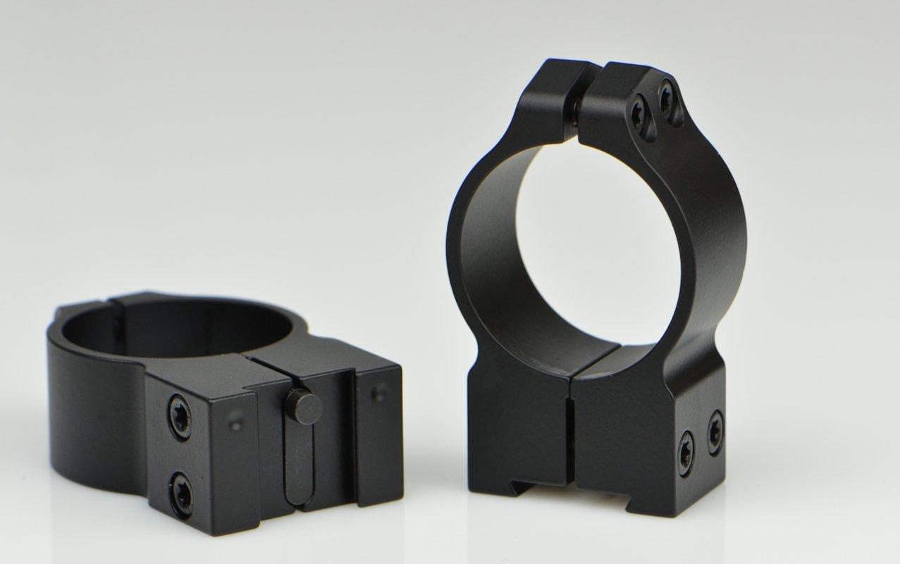 Warne Manufacturing Company Scope Rings Warne Manufacturing Company Warne 2-Piece Maxima Fixed Scope Ringmounts with Grooved Receiver Fits Tikka 30mm High Matte