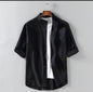 Men's Linen Stand Collar Loose Shirt
