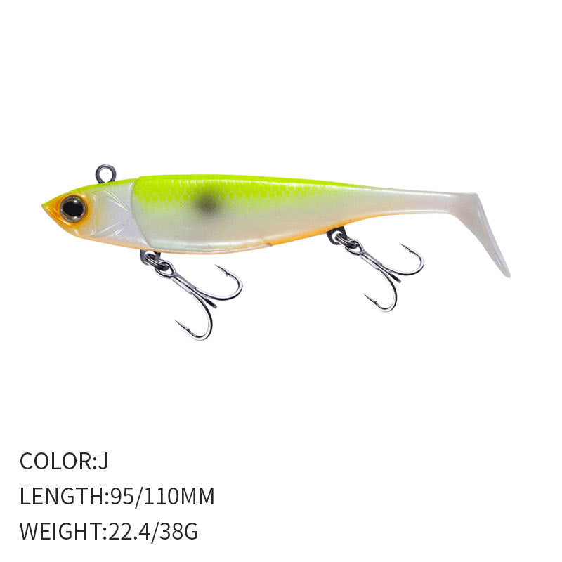 Tail Soft Bait Sea Fishing Lure Fish Type Jig Hook Tossing Fake Fish Weever Topmouth Culter