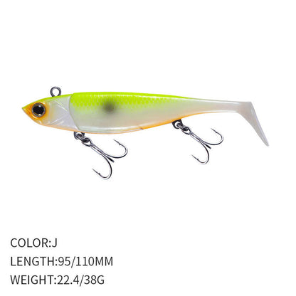 Tail Soft Bait Sea Fishing Lure Fish Type Jig Hook Tossing Fake Fish Weever Topmouth Culter