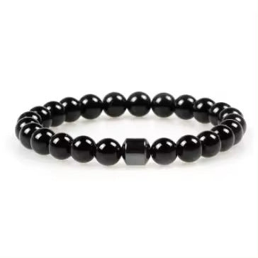 Natural Gemstone Bracelet Vintage Stone Beads Men Women Jewelry