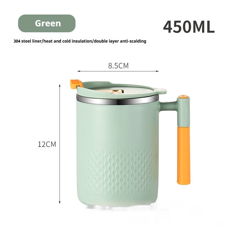 New Double-layer Stainless Steel Liner Mug With Lid Anti-scald Cup Office Tumbler