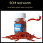Soft Bait Fake Worm Mealworm Earthworm Red Bottled Bionic Lure