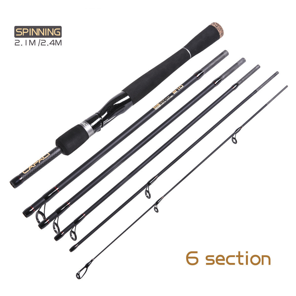 2.1/2.4m M straight gun handle perch sea fishing rod