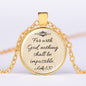 FREE For With God Nothing is Impossible Necklace