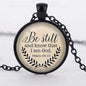 The Necklace Of The Bible Verses Must Know That I Am The God Pendant Psalm Status Time Gemstone Necklace