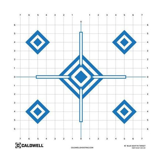AOB Paper Targets AOB Caldwell Paper Target 16" Sight In Blue 10/ct