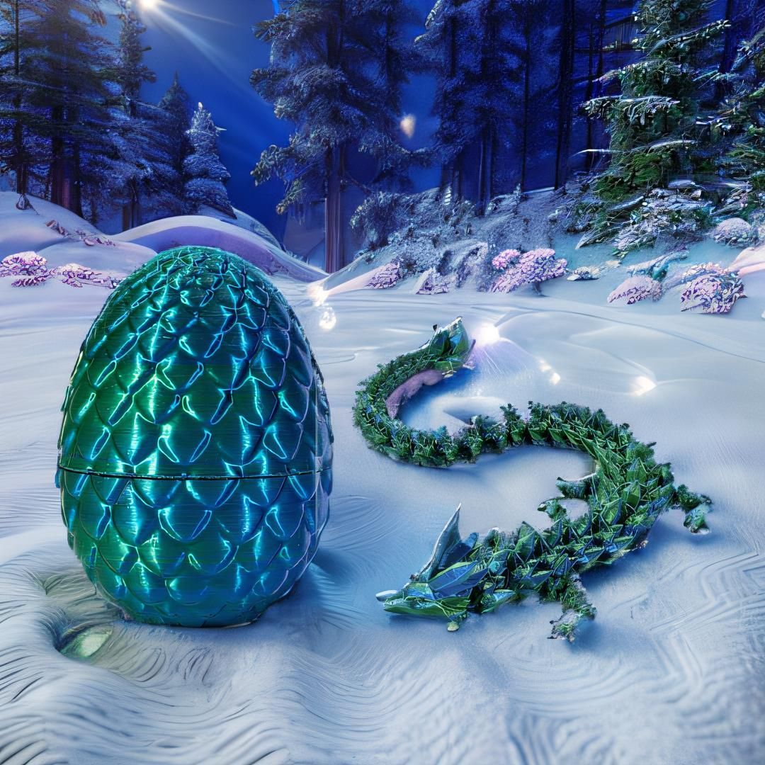 3D Printing Dragon Egg Divine Dragon Set