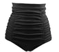 Sexy Solid High Waist Bikini Bottom Women Swimwear Adjustable Briefs Brazilian Cut Swimsuit Panties Underwear Thong Bathing Suit