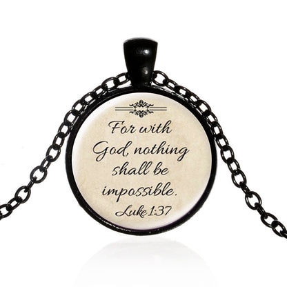 FREE For With God Nothing is Impossible Necklace