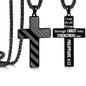 SAM & LORI Cross Necklace for Men Gifts Teen Teenagers Ideas Chain Christmas Stocking Stuffers Him Boyfriend Fathers Birthday Confirmation Pendant Valentine Day Easter Graduation