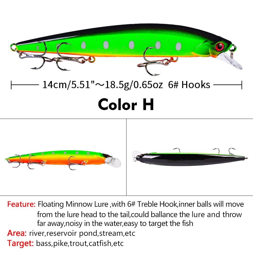Full Swimming Layer Lure 14cm 18.5g Plastic Hard Bait